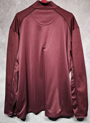 Callaway Golf Pullover Jacket Mens 2XL Heathered Maroon 1/4 Zip 2 Pockets - Picture 2 of 10