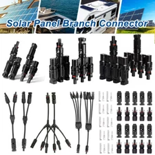 Solar Panel Y / T Branch Cable Connection Adapter Connector Extension Waterproof