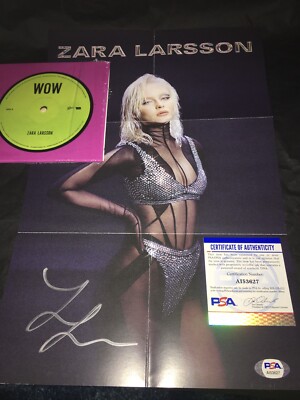 Zara Larsson Signed Poster With Single WOW PSA/DNA