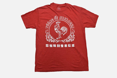 Sriracha Mens Tuong Ot Sriracha Hot Chili Sauce Rooster Red Shirt New Medium
