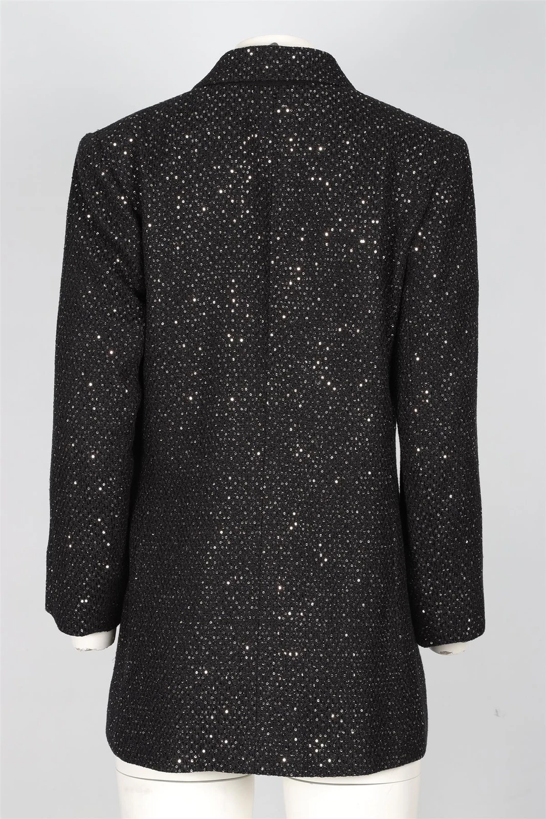 BLAZER CHANEL NERO 2011 PAILLETTES E COTONE FR 38 UK 10