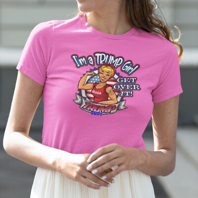 I'M A TRUMP GIRL, GET OVER IT!- Double Sided - Women's Softstyle Tee