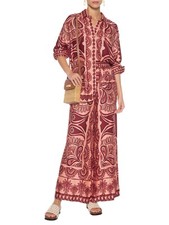 Farm Rio Brazilian Designer Brand Red Shirt top blouse Print Size Au 10 M Boho