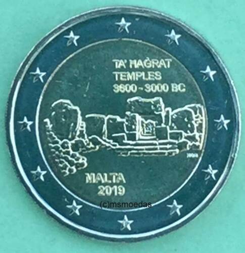 Malta 2 Euro 2019 Ta' Hagrat Tempeln Gedenkmünze Euromünze commemorative coin  - Bild 1 von 1