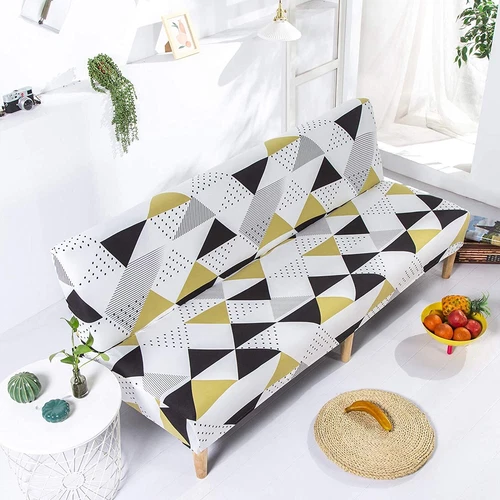 Printed Futon Covers Stretch Sofa Bed Slipcover Anti Slip Elastic Couch Cover - Picture 63 of 90