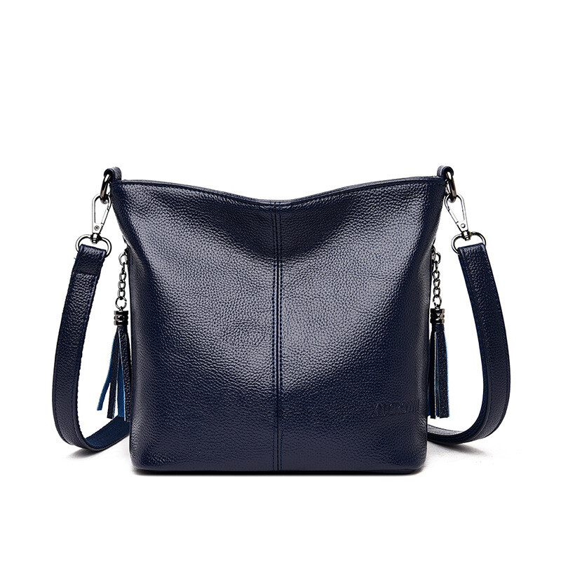 3 Layers Womens Tassels PU Leather Cross Body Handbags Leisure Shoulder Tote Bag