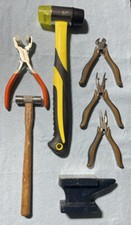 Jewelry Making Kit 7 PC Basic Tool Jewelers Set - Anvil Mandrel Saw Frame Mallet