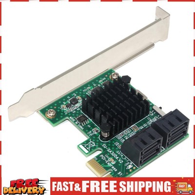 SATA3.0 4 Port Riser PCI-E X1/X4/X8/X16 Expansion Adapter Card 6Gbps for Windows