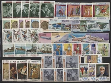 Topicals Mint Never Hinged Collection of 51 Different Large Size Colorful Stamps