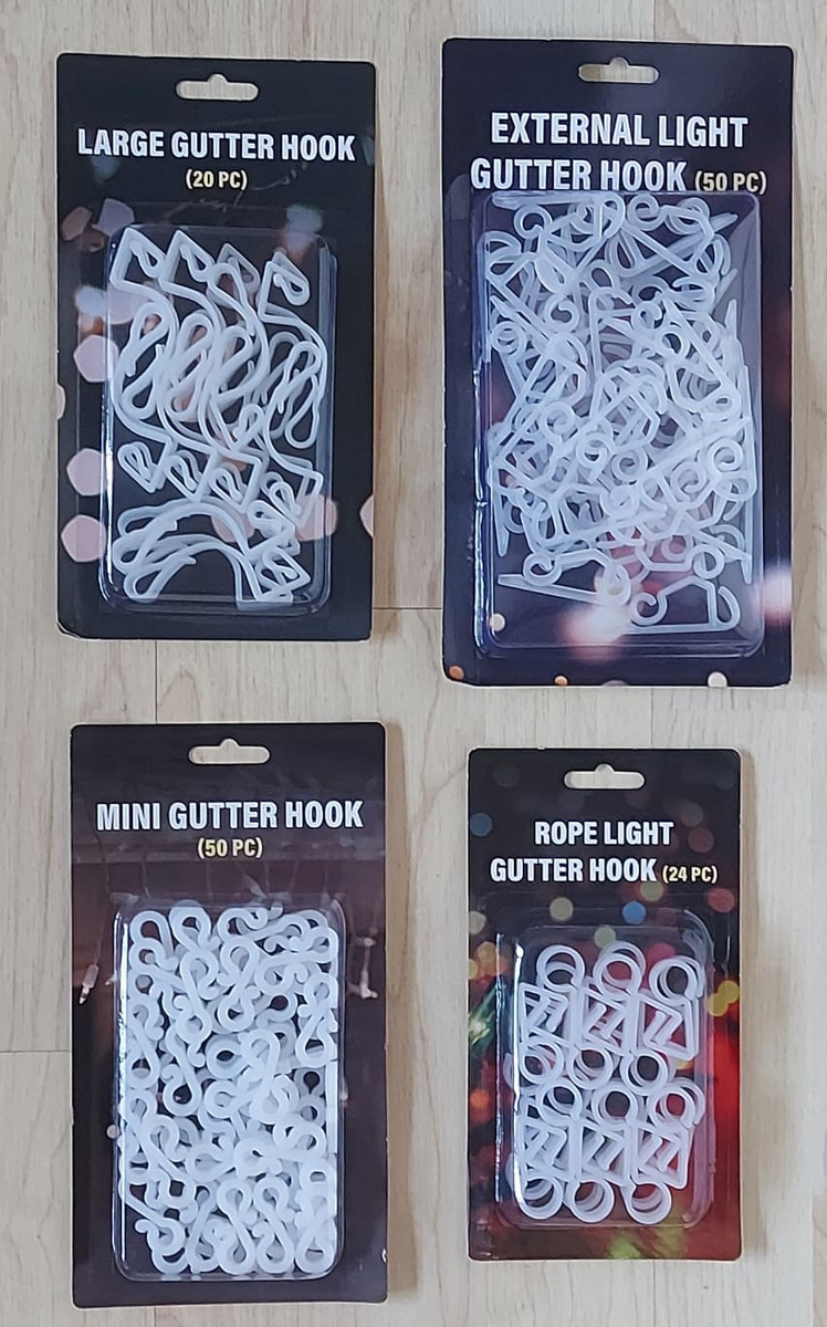 50pcs Stainless Steel Christmas Light Hooks, Strong Load Bearing Outdoor Light Clips Gutter Hangers Christmas Light Gutter Clips Siding Clips For Christmas Light Kitchen (Large Size