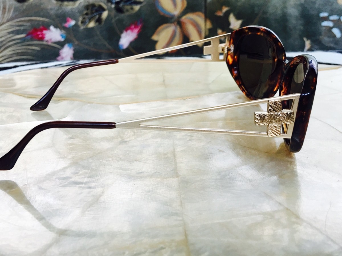 NEW AUTHENTIC YVES SAINT LAURENT GOLD CROSS VINTAGE SUNGLASSES
