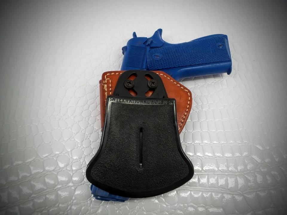 Leather Paddle Holster Fit For Different Barrel Lengths - DROP-DOWN MENU- - Image 3 of 4