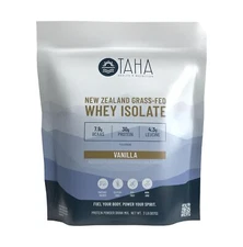 Taha Health & Nutrition Vanilla Whey Protein Isolate Powder 30g Protein 7.9g ...