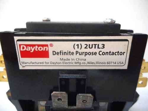 Dayton 2UTL3 is a definite purpose contactor 50/60 Hz, 120 VAC coil volts 30 amp