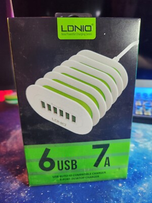 LDNIO 6-USB Port 7.A Quick Desktop Auto-ID Charger & Stand for IOS & Anddroid