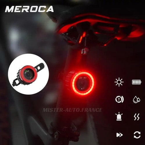 FEU LED VELO VTT ✅ ARRIERE MULTIFONCTION ☆DYNAMIQUE ECLAIRAGE CAPTEUR DE FREINS - Foto 9 di 19