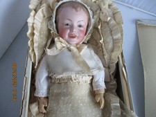 13 1/2" Antique SFBJ Doll #227 In Original Bunting & Box