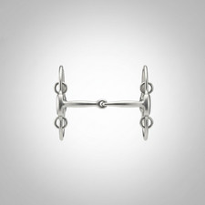 Equestrian Horse Snaffle Bit - Full Cheek D-Ring Stainless Steel Riding Training