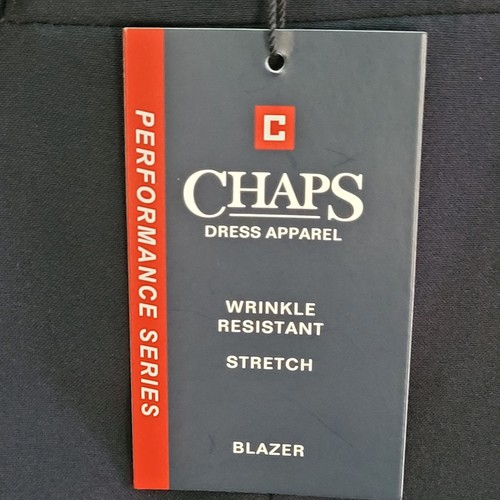 CHAPS Blazer Size 16 Navy Performance Series Wrinkle Resistant Gold Buttons NEW - Picture 7 of 8