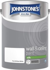 Johnstone's - Wall & Ceiling Paint - Brilliant White - Silk Finish - Emulsion