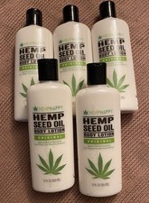5 BTLS.HEMPHAPPY HEMP SEED OIL ORIGINAL BODY LOTION ,12oz. Each