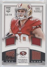 2013 National Treasures Rookie NFL Gear Materials Quad 50/99 Vance McDonald 08iv