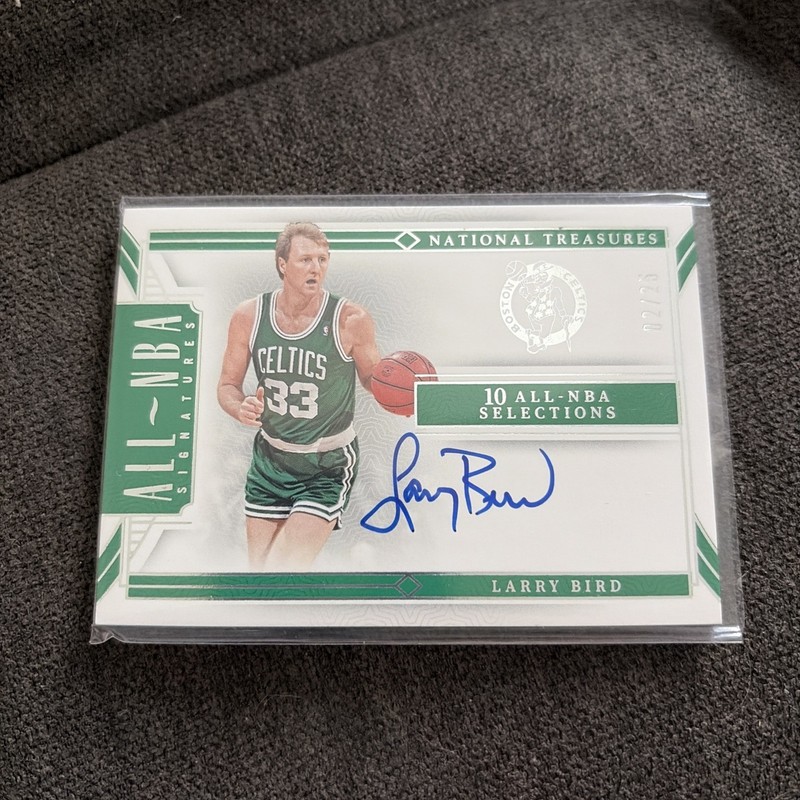 2023-24 Panini National Treasures Larry Bird All-NBA Signatures Auto /25