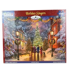 White Mountain Holiday Singers Jigsaw Puzzle 1000 Pc Larger Pieces 24 x 30 New