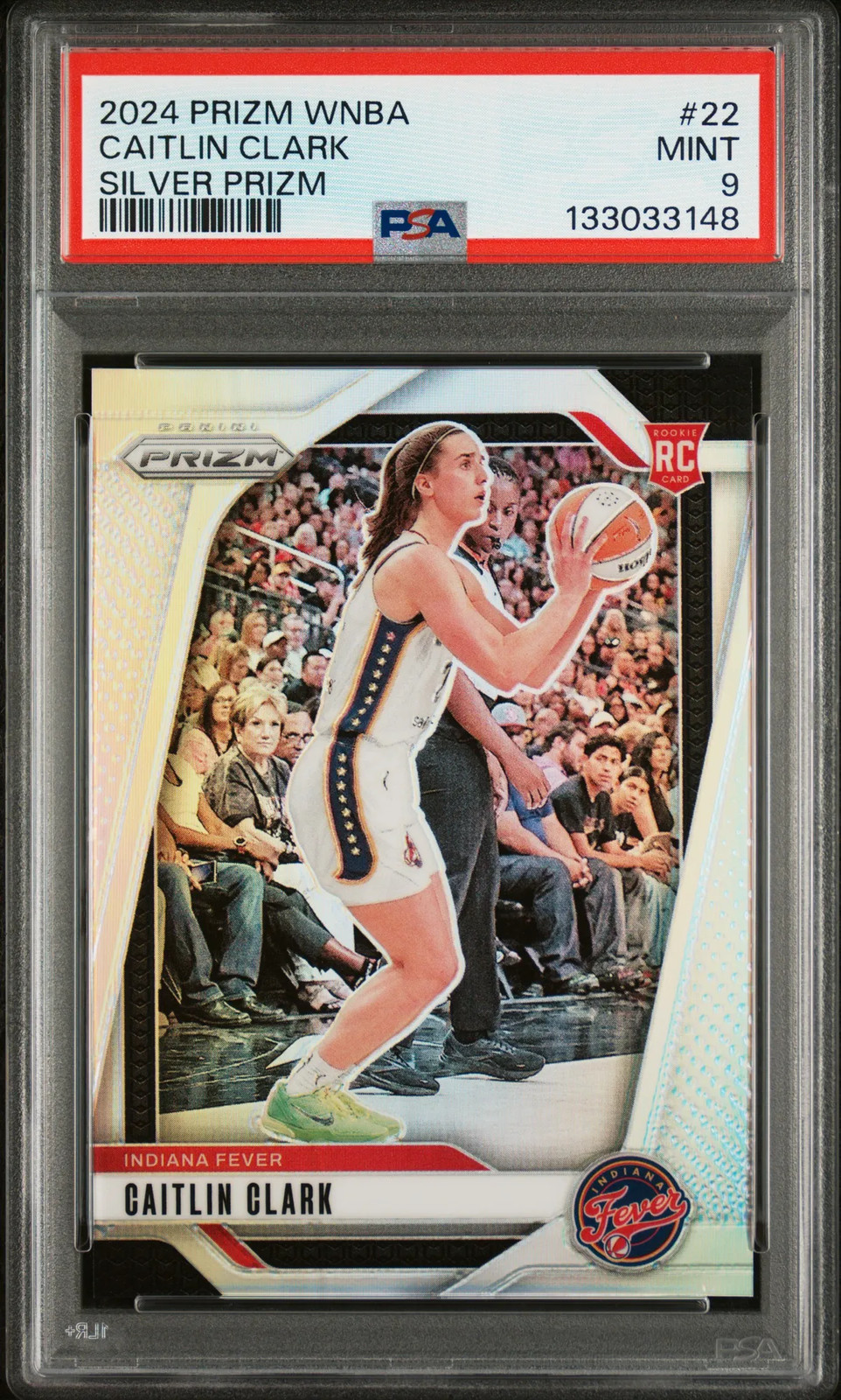 2024 Panini Prizm WNBA Caitlin Clark #22 Silver RC PSA 9