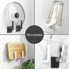 Hanging Towels Sticky Traceless Versatile White No Need To Punch Holes