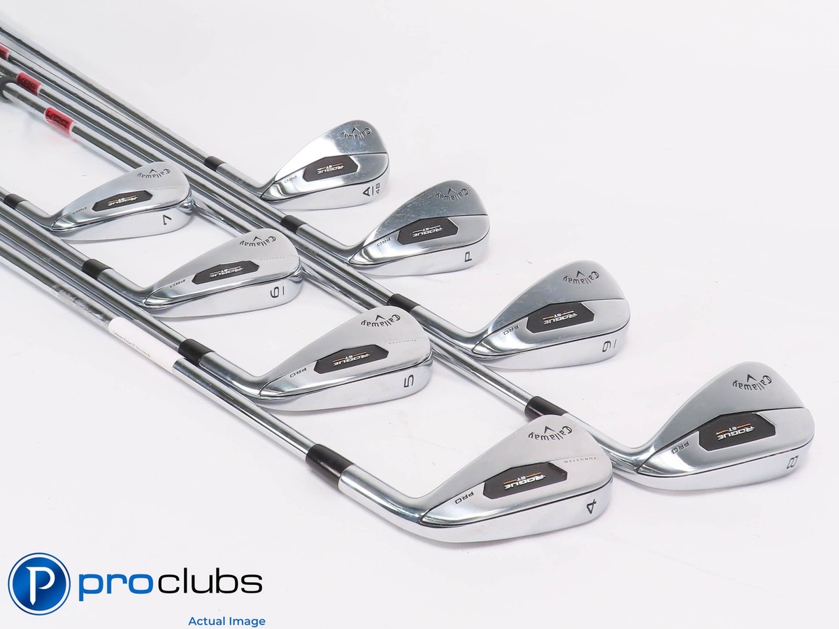 Nice Callaway ROGUE ST PRO 4-PW,AW IRON SET - KBS 120 Stiff Flex