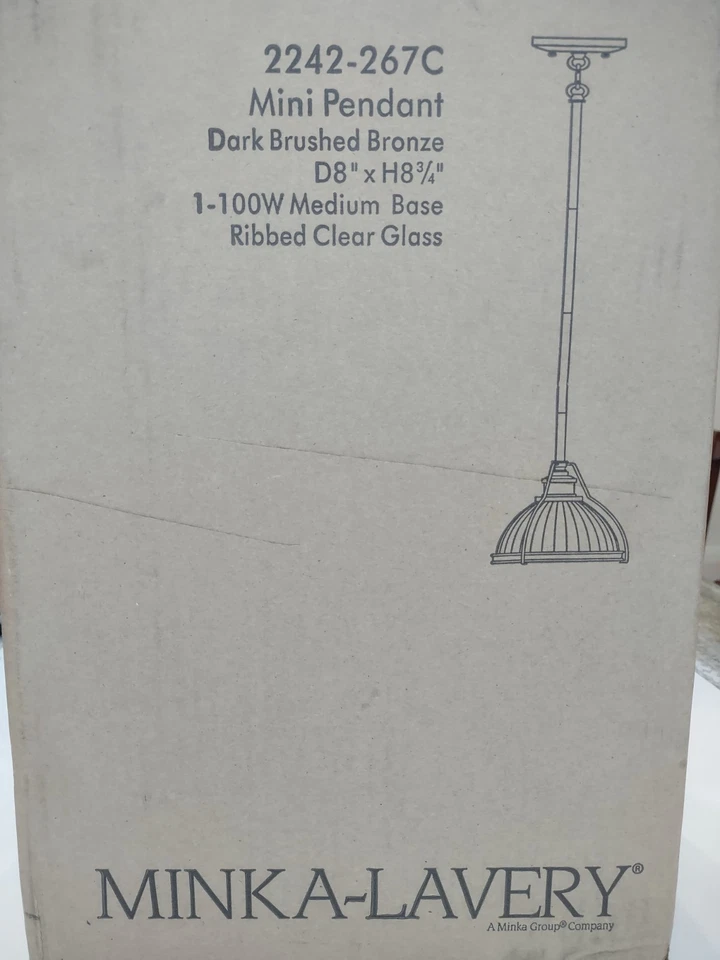 Mini luz colgante domo Minka Lavery 2242-267C - bronce Foto 3 de 4