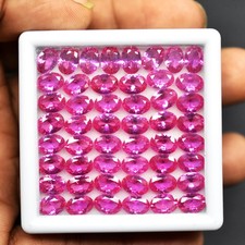 A Quality Certified Natural Pink Sapphire Oval Cut Lot 7x5 mm 6 Pcs Gemstone