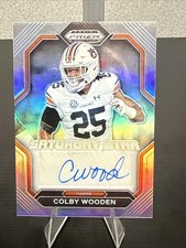 Colby Wooden 2022 Prizm Draft Picks Silver Auto Saturday Star