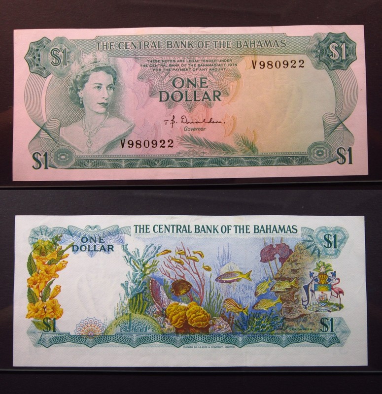 Bahamas 1 Dollar 1974 P35 0922i0 Bahamas Government Elizabeth II Bank Money