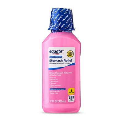 Equate Upset Stomach Relief Bismuth Liquid, 525 mg, Ultra Strength, 12 fl oz | eBay Equate Upset Stomach Relief Bismuth Liquid, 525 mg, Ultra Strength, 12 fl oz | eBay