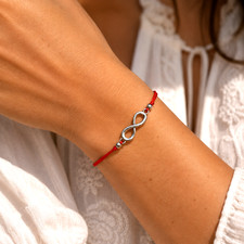Infinity Bracelet Anklet Lucky Red Cord Ankle Wrist Bracelet Beaded Adjustable
