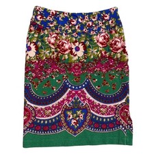 Anthropologie Maeve Sheffield Textured Pencil Skirt Size 2 Blue