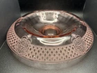 Pink Depression Glass Console Bowl 1930's Rolled Edge 11" Etched Cambridge Glass
