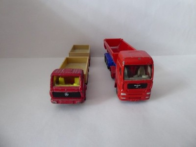 Siku 0813 Mercedes LKW mit Anhänger + MAN Half-Traxx LKW