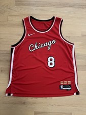 Men’s Nike Chicago Bulls Zach Lavine City Edition Swingman Jersey Size 2XL (56)