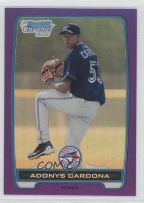 2012 Bowman Chrome Prospects Retail Purple Refractor 97/199 Adonys Cardona 4ta