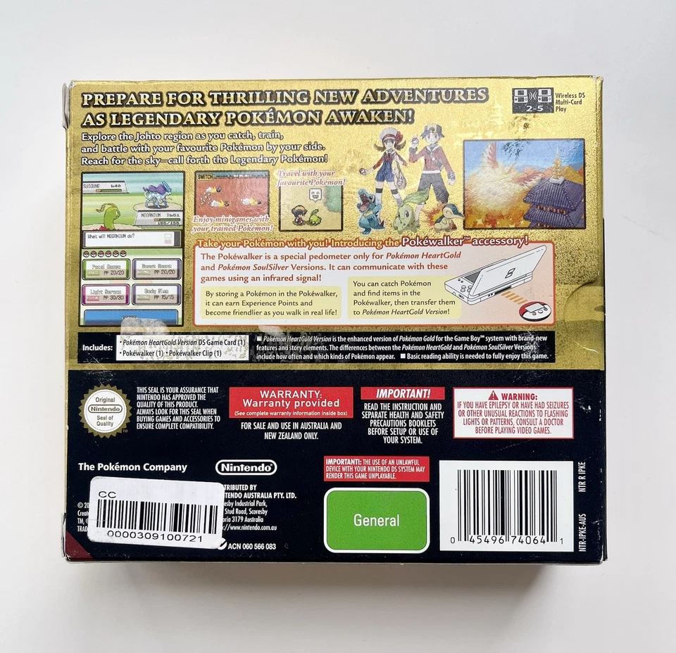 🔥Complete🔥 Pokémon: HeartGold Version Boxed W Pokewalker & Manuals NDS - Image 3 of 4