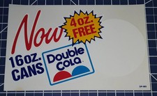 1970s Decal DOUBLE COLA Litho NOS Vintage Transfer Advertising Soda Soft Drink