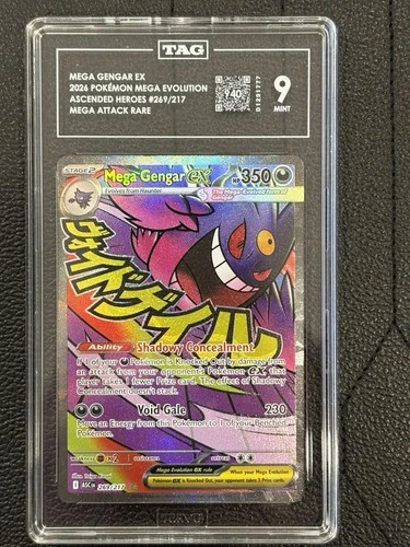 Pokémon TCG 2026 ASC EN Mega Gengar Ex Mega Attack Rare TAG 9