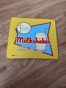Metal Frosty Milk Shake Sign