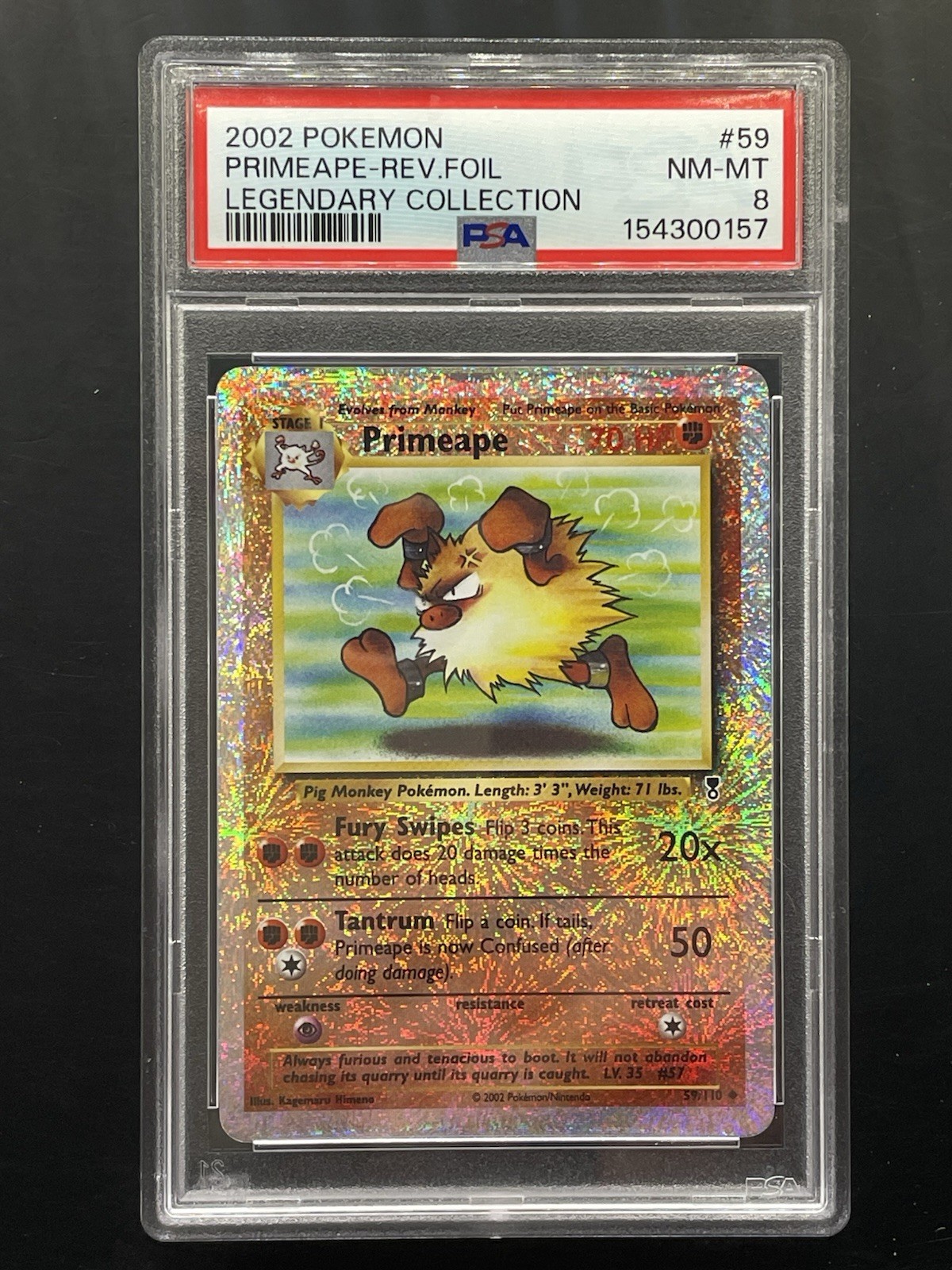 Primeape 59/110 Legendary Collection Reverse Holo PSA 8 Pokemon TCG