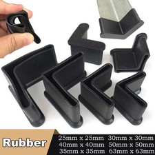 Rubber Corner Angle Feet Pipe End Cap L-Shaped Foot Cover Triangular Corner Pad