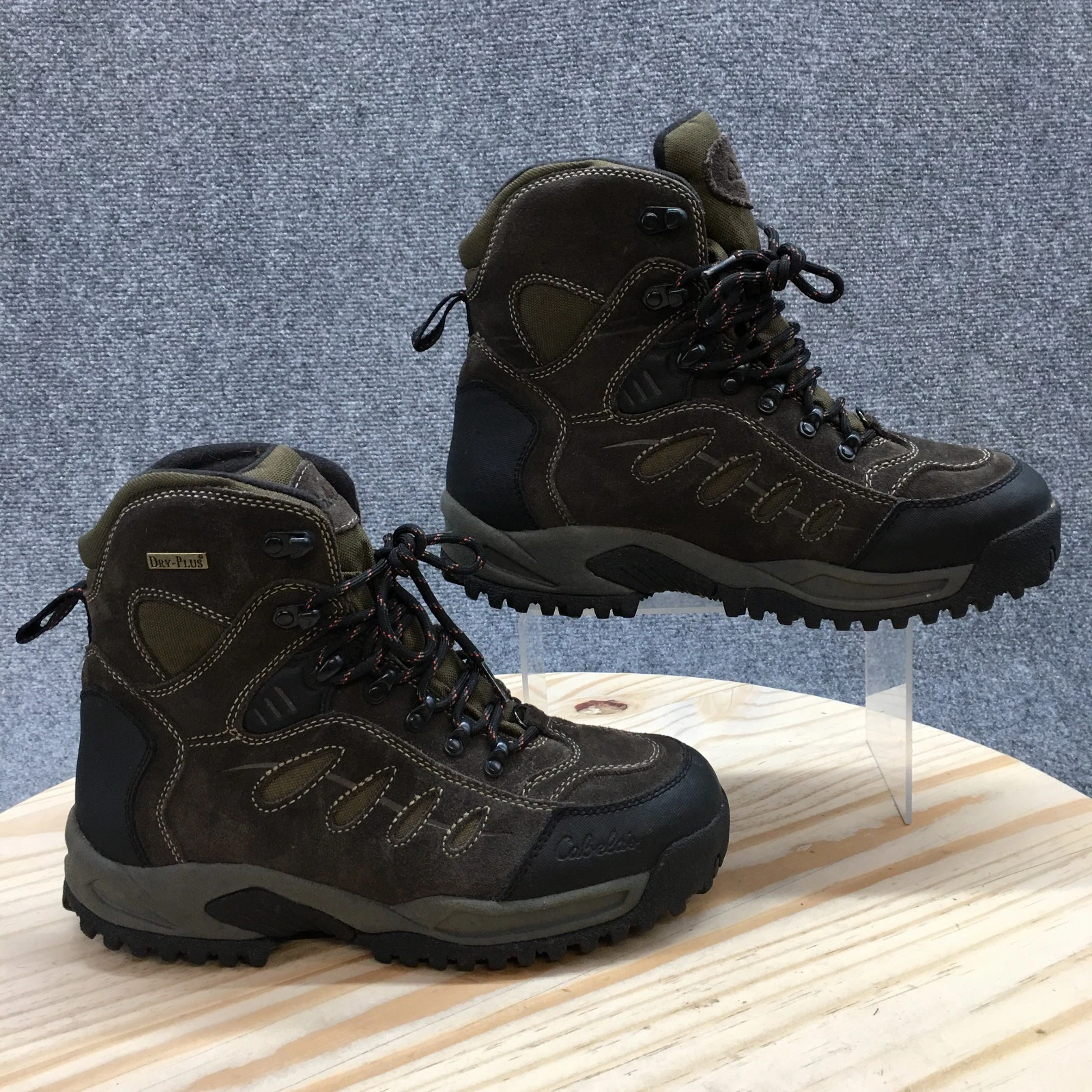 Cabelas Boots Mens 8D Hiking Winter Snow Brown Black Lace Up Insulated 83-0535