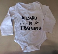 Baby Harry Potter Long Sleeve One Piece White 3-6 Month